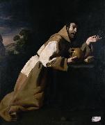 Francisco de Zurbaran Saint Francis in Meditation oil painting artist